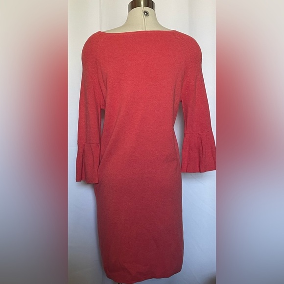 NWT Lilla P Blue Sheath Dress with Bell Sleeves - Picture 4 of 6